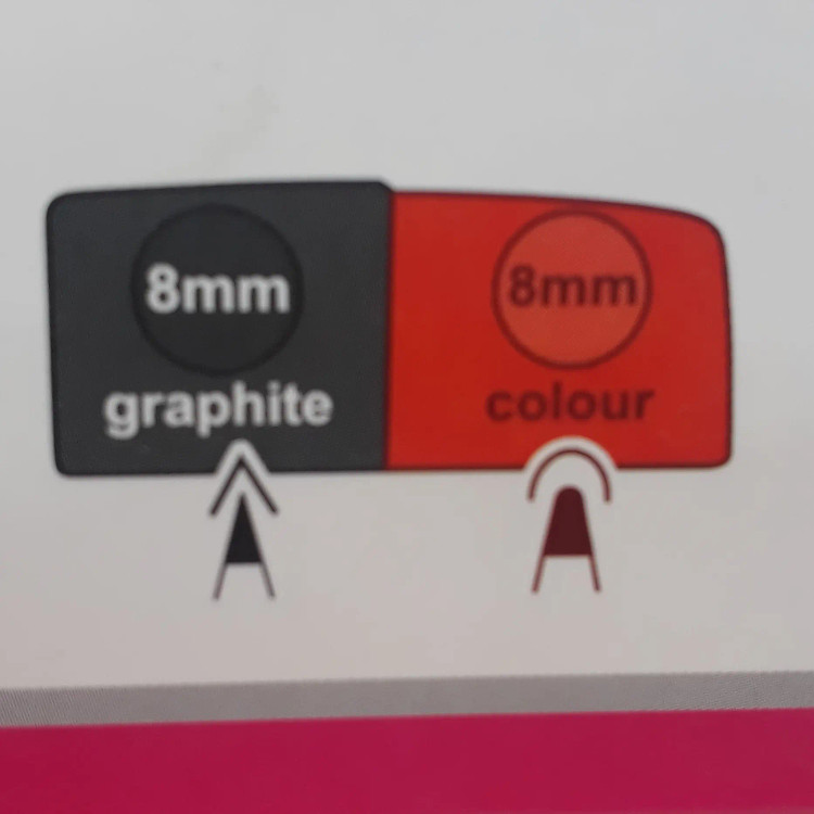 تراش دوقلو با دو تیغه مجزا در رنگهای قرمز و نارنجی برای مدادهای رنگی و مشکی