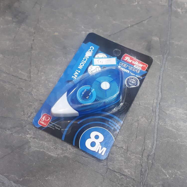 غلط گیر نواری پارسیکار - نوار اصلاح اشتباهات با پوشش مات و خشک شدن سریع، عرض 5mm، مناسب دانشآموزان و محیط کار