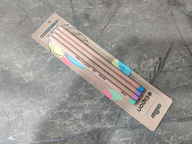 بسته ۴ عددی مداد مشکی برند Elipon با طراحی خوشدست و نوشتاری روان