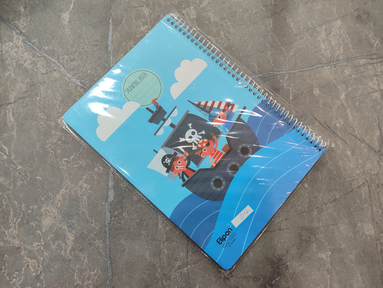 دفتر نقاشی ۴۰ برگ برند Elipon با جلد فانتزی و کاغذ مقاوم مناسب کودکان و هنرجویان