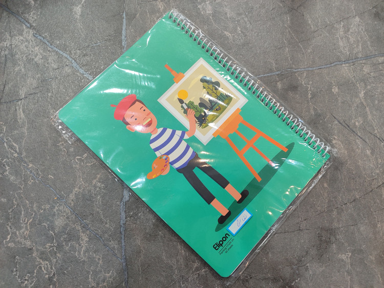دفتر نقاشی ۴۰ برگ برند Elipon با جلد فانتزی و کاغذ مقاوم مناسب کودکان و هنرجویان