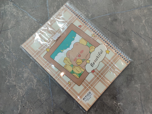 *دفتر نقاشی ۴۰ برگ Pitico با جلد فانتزی و کاغذ سفید مناسب طراحی، نقاشی و رنگآمیزی کودکان*