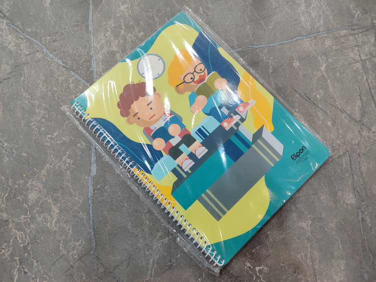 دفتر ۲ خط زبان ۶۰ برگ Elipon با خطوط منظم برای آموزش و تمرین نوشتار زبان انگلیسی