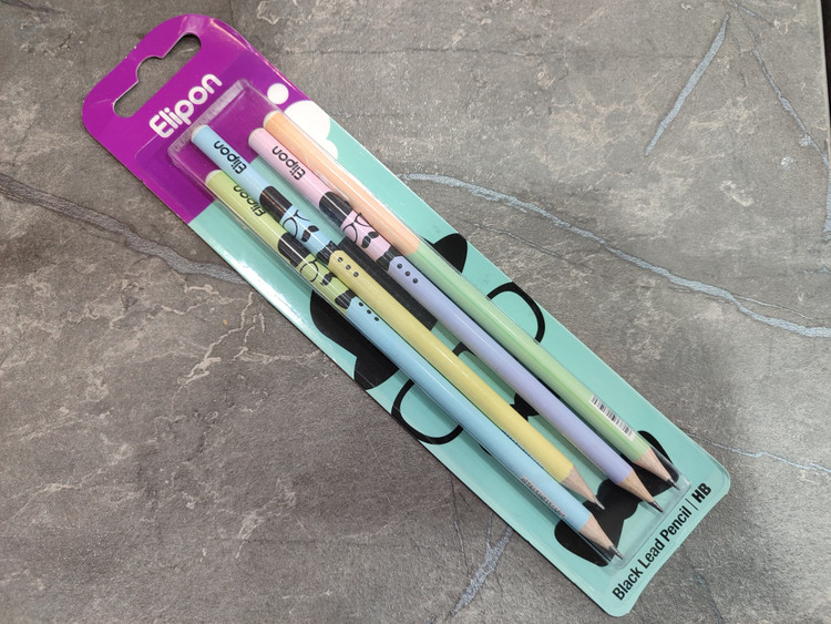 بسته ۴ عددی مداد مشکی برند Elipon با طراحی خوشدست و نوشتاری روان