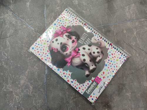 دفتر نقاشی ۵۰ برگ برند Senobar با طراحی جلد فانتزی و کاغذ سفید ضخیم