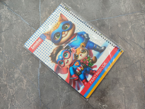 دفتر نقاشی ۵۰ برگ برند Senobar با طراحی جلد فانتزی و کاغذ سفید ضخیم