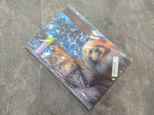 دفتر دو خط زبان ۵۰ برگ Senobar با طراحی جلد فانتزی و کاغذ سفید خطدار مناسب یادگیری زبان