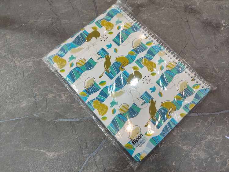 دفتر ۶۰ برگ برند Elipon با جلد مقاوم و طراحی ساده در ابعاد ۲۴ در ۱۷ سانتیمتر، مناسب برای استفاده روزمره