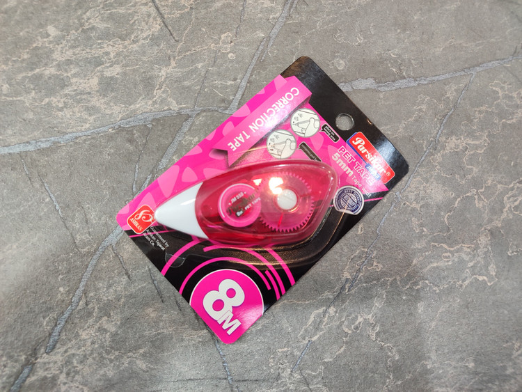 غلط گیر نواری پارسیکار - نوار اصلاح اشتباهات با پوشش مات و خشک شدن سریع، عرض 5mm، مناسب دانشآموزان و محیط کار