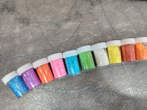 پودر اکلیلی رنگی براق برای تزیین کاردستی، نقاشی و هنرهای دستی