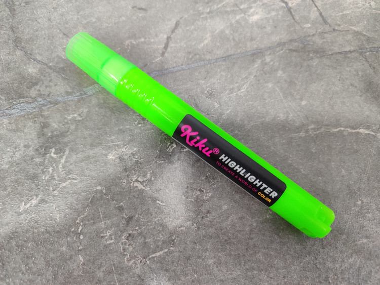 هایلایتر Kiku مدل K-586 با جوهر روان و طراحی ارگونومیک برای استفاده راحت