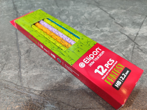 بسته مداد مشکی Elipon طرح خرس فانتزی با بدنه مقاوم و نوشتار روان