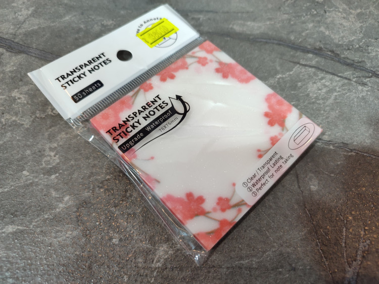 یادداشت برچسبی شفاف ضد آب با طراحی مینیمال و چسب ملایم، مناسب برای یادداشتبرداری و علامتگذاری صفحات