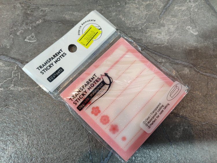 یادداشت برچسبی شفاف ضد آب مدل جدید با طراحی فانتزی و رنگهای ملایم، مناسب برای برنامهریزی و علامتگذاری صفحات