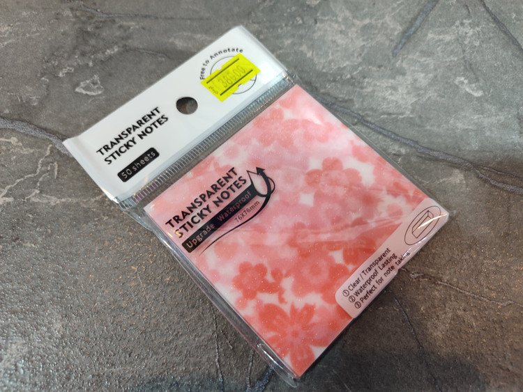 یادداشت برچسبی شفاف ضد آب مدل جدید با طراحی فانتزی و رنگهای ملایم، مناسب برای برنامهریزی و علامتگذاری صفحات