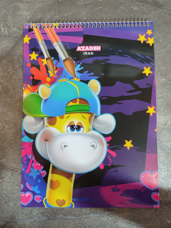 دفتر نقاشی ۴۰ برگ برند AZADEH با صفحات صاف و ضخیم مناسب نقاشی و تمرین خلاقیت هنری