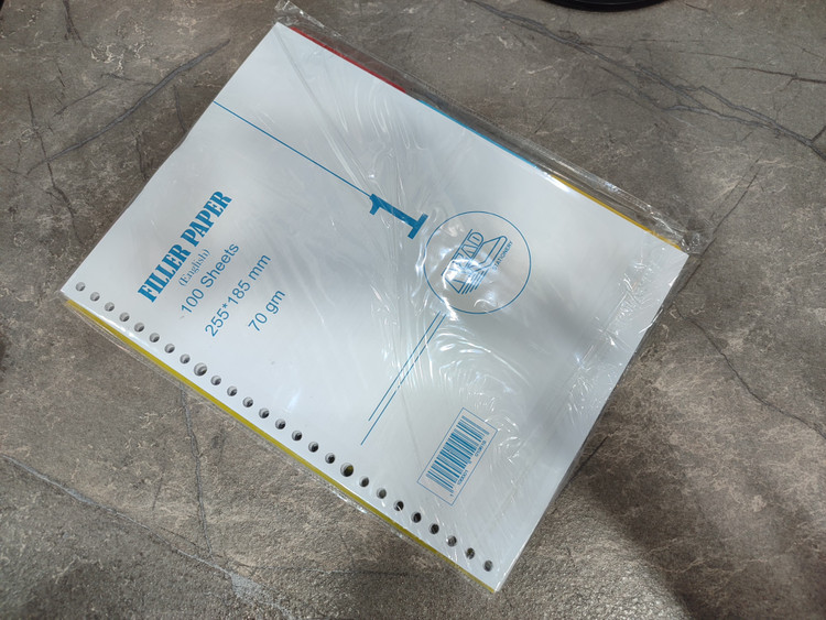 کاغذ کلاسور زبان ۱۰۰ تایی AZAD با خطوط منظم و کاغذ باکیفیت