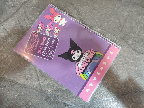 دفتر ۶۰ برگ Sibo طرح Kuromi با طراحی فانتزی و جذاب