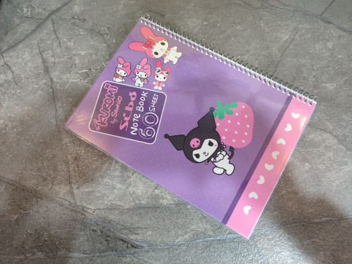 دفتر ۶۰ برگ Sibo طرح Kuromi با طراحی فانتزی و جذاب