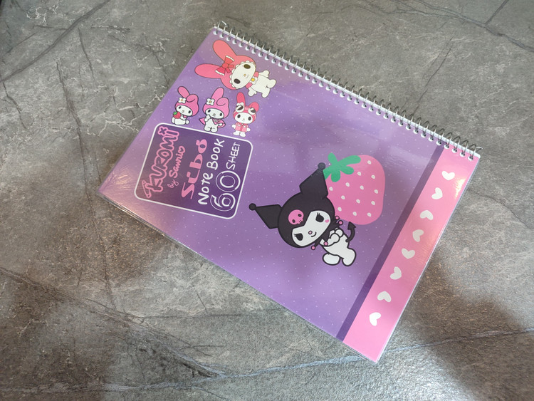 دفتر ۶۰ برگ Sibo طرح Kuromi با طراحی فانتزی و جذاب