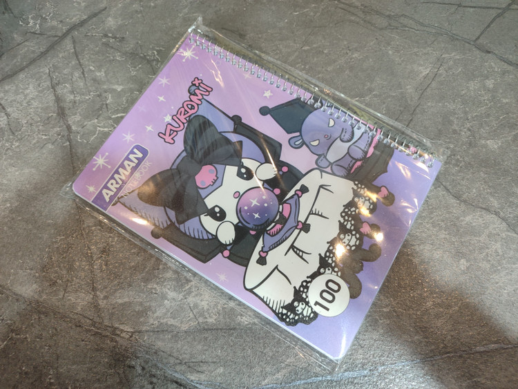 دفتر ۱۰۰ برگ Arman طرح Kuromi با طراحی فانتزی و جذاب