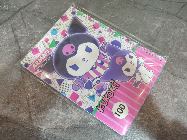 دفتر ۱۰۰ برگ Arman طرح Kuromi با طراحی فانتزی و جذاب