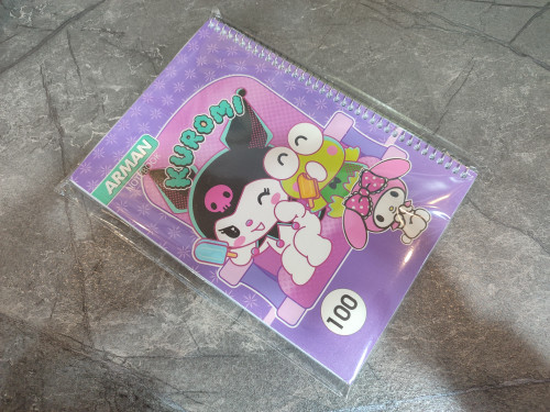دفتر ۱۰۰ برگ Arman طرح Kuromi با طراحی فانتزی و جذاب