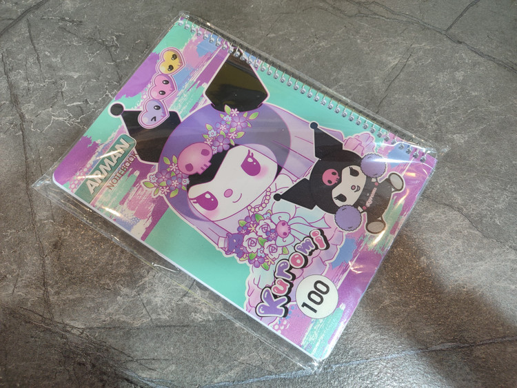 دفتر ۱۰۰ برگ Arman طرح Kuromi با طراحی فانتزی و جذاب