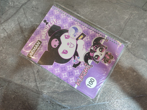 دفتر ۱۰۰ برگ Arman طرح Kuromi با طراحی فانتزی و جذاب