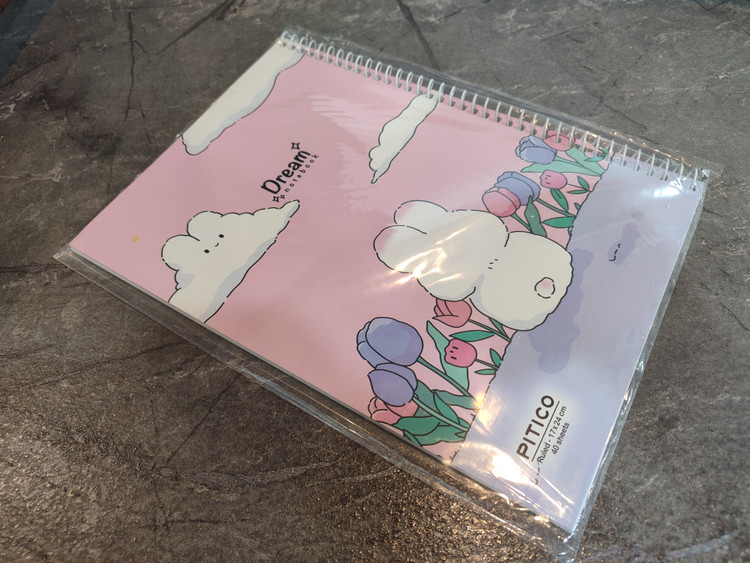 دفتر ۴۰ برگ PITICO با کاغذ باکیفیت و صحافی مقاوم