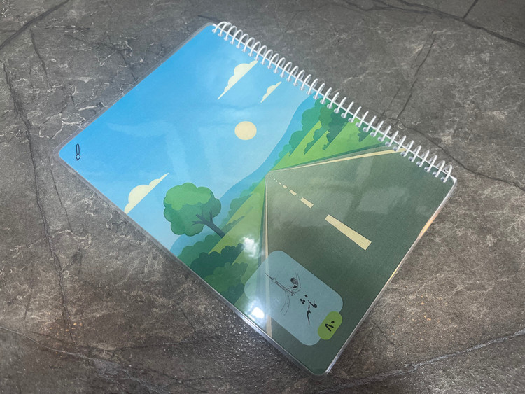 دفتر نقاشی سیمی نماشهر سایز A5 با ۸۰ برگ مناسب طراحی، اسکیس و تمرین نقاشی